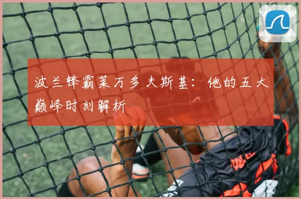 波兰锋霸莱万多夫斯基:他的五大巅峰时刻解析